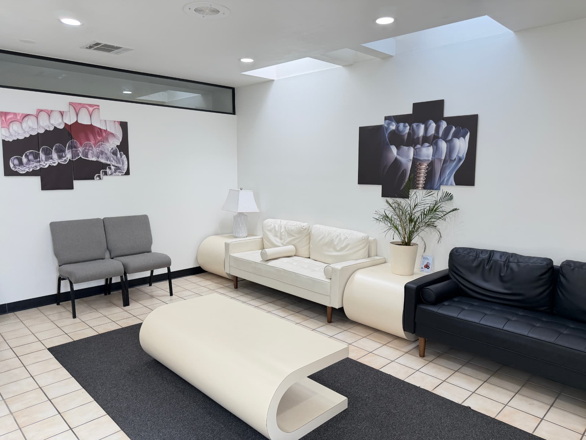 Forest Dental Group reception and waiting area with comfortable seating and natural light.